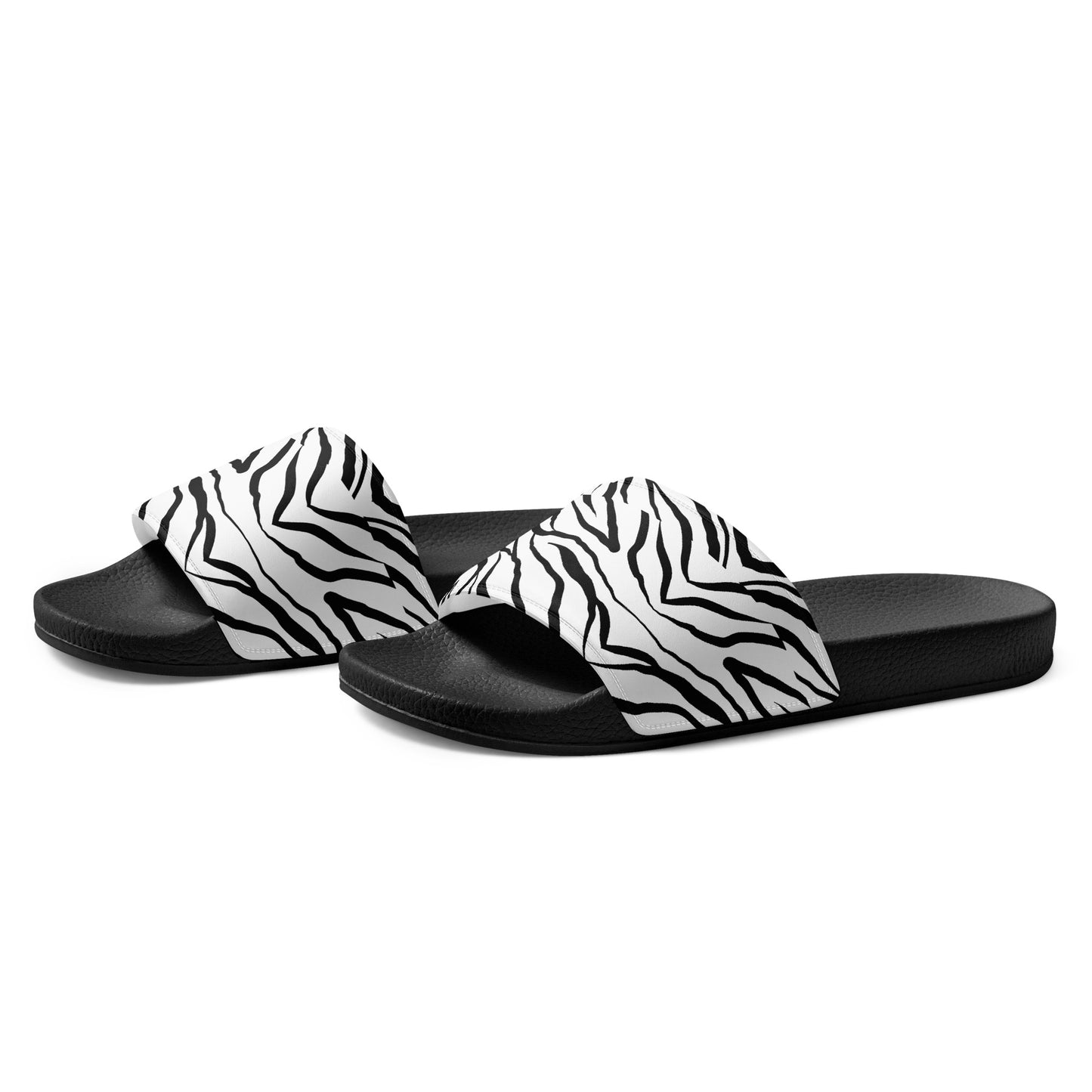 Striped Zebra Vibrance Men’s Slides - FLAKOUT