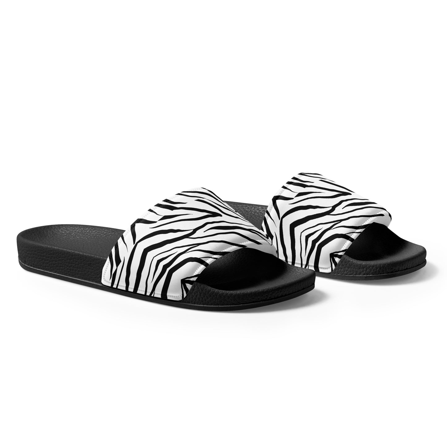 Striped Zebra Vibrance Men’s Slides - FLAKOUT