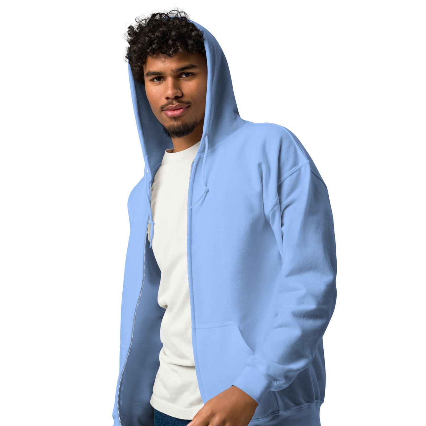 Lunar Eclipsis Heavy Harmony Fusion Zip Hoodie - Carolina Blue - FLAKOUT