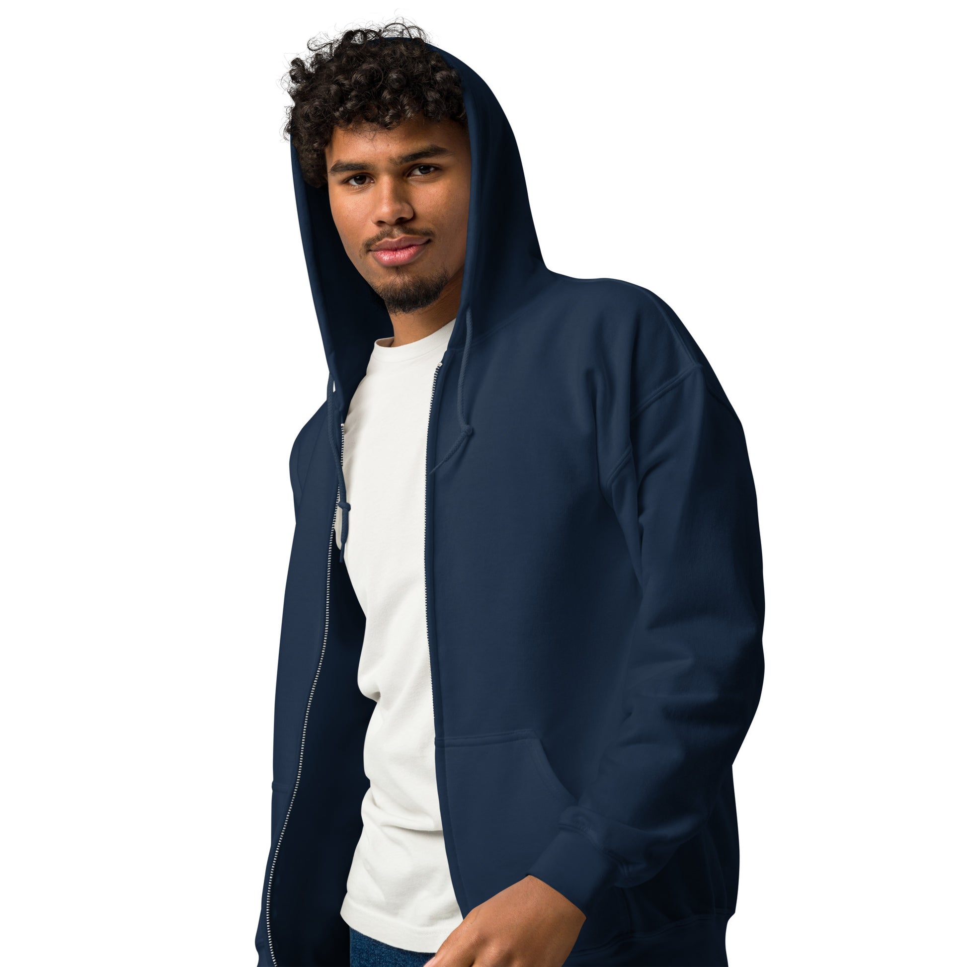 Streetwise Urbanity Heavy Harmony Fusion Zip Hoodie - Navy - FLAKOUT