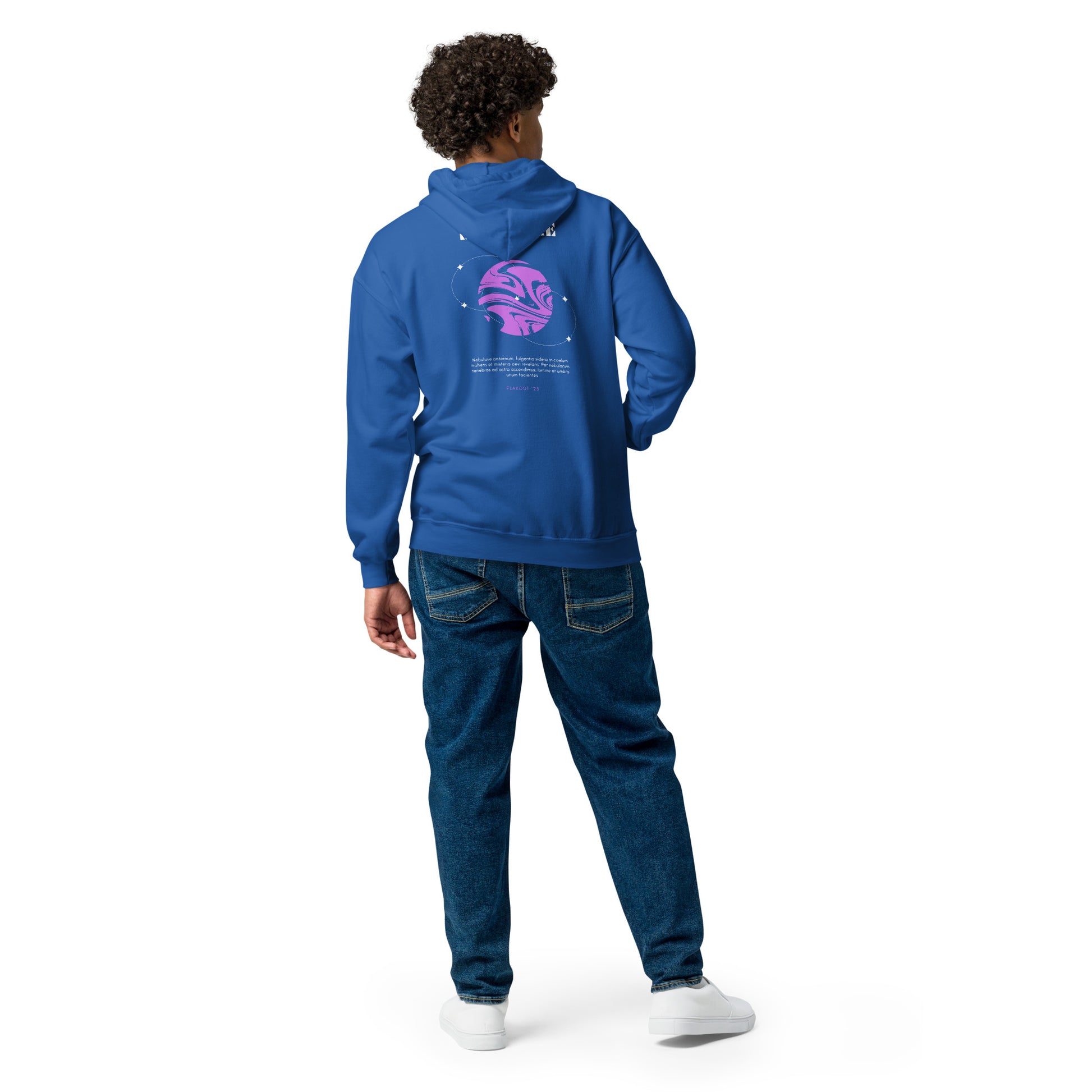 Nebuluxe Brilliance Heavy Harmony Fusion Zip Hoodie - Royal - FLAKOUT