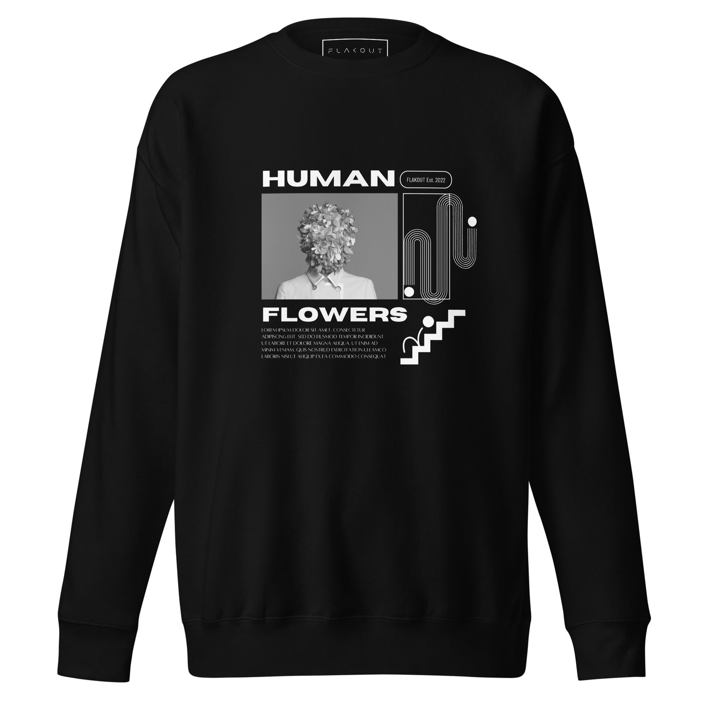 Human Flowers Floral Blooming Sweatshirt - FLAKOUT