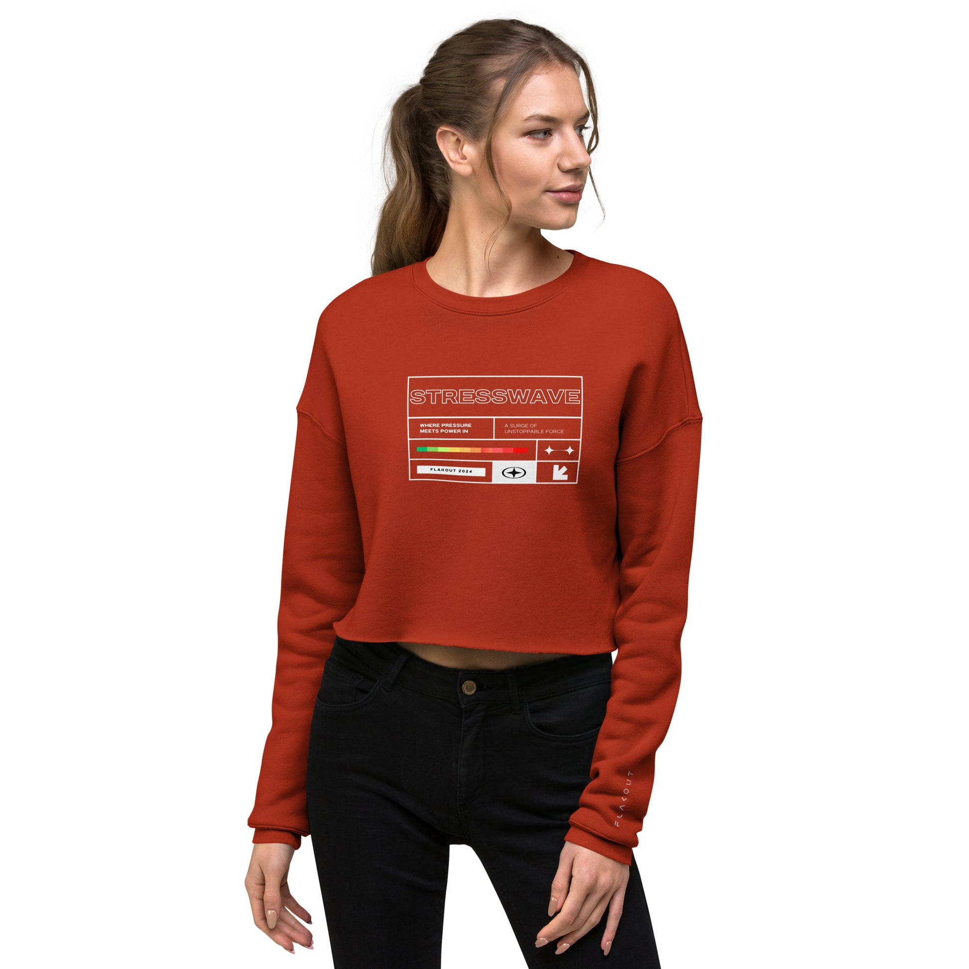 Stresswave Women's Crop Sweatshirt - FLAKOUT