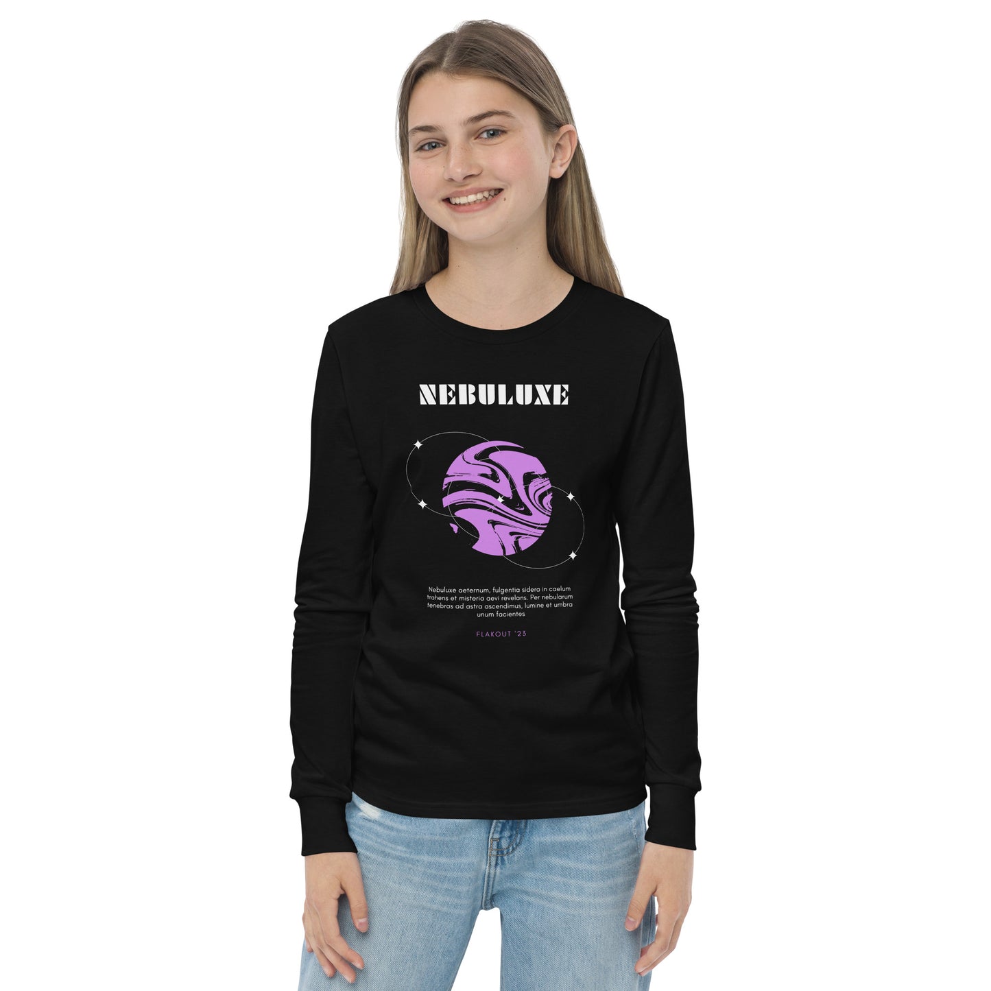 Nebuluxe Brilliance Kid's Long Sleeve Tee - FLAKOUT