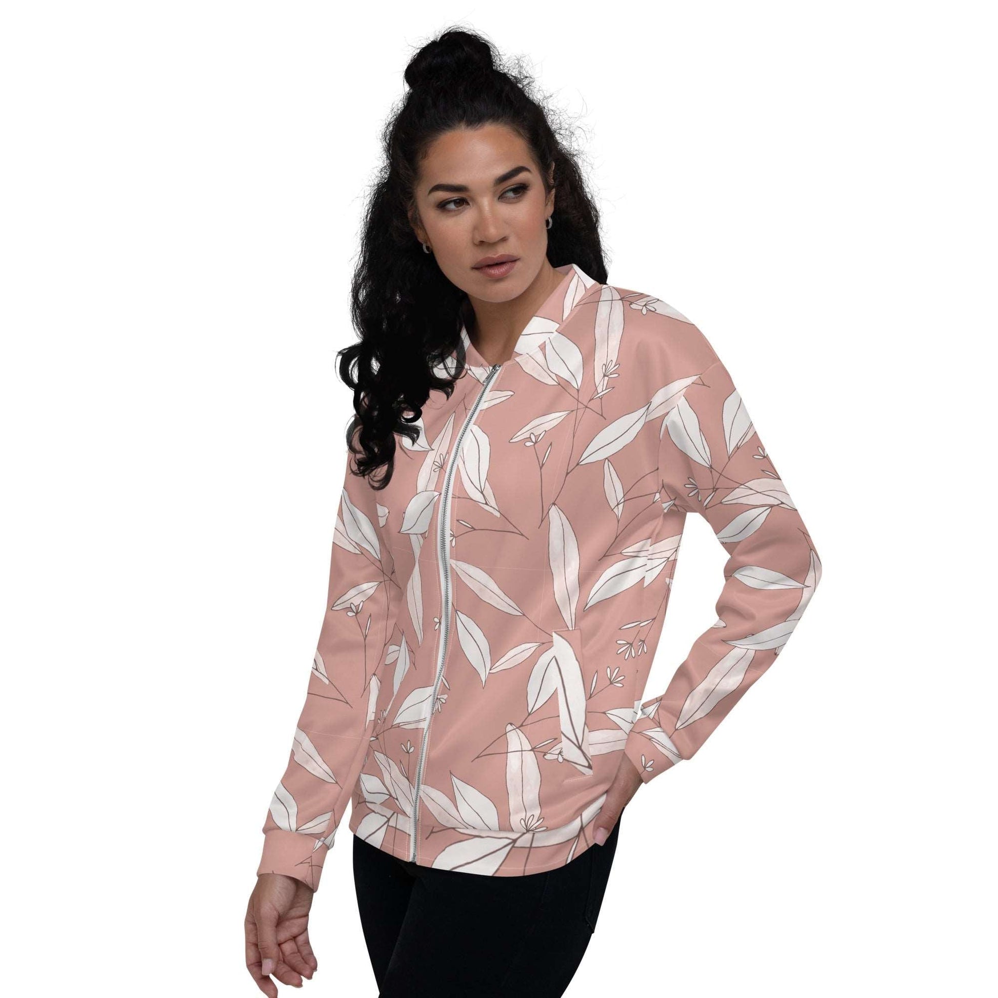 Feathered Finesse Women's Bomber Jacket - FLAKOUT