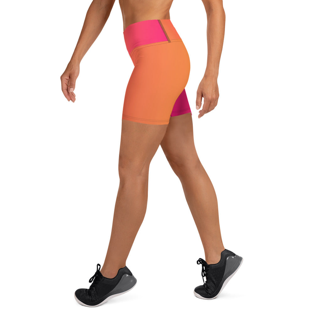 Citrus Splash Women's Yoga Shorts - FLAKOUT