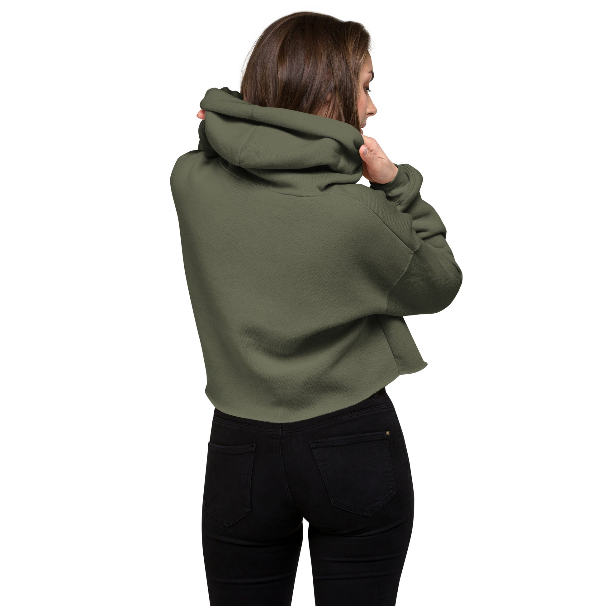 Vivid Existence Live Your Life Women's Crop Hoodie - FLAKOUT